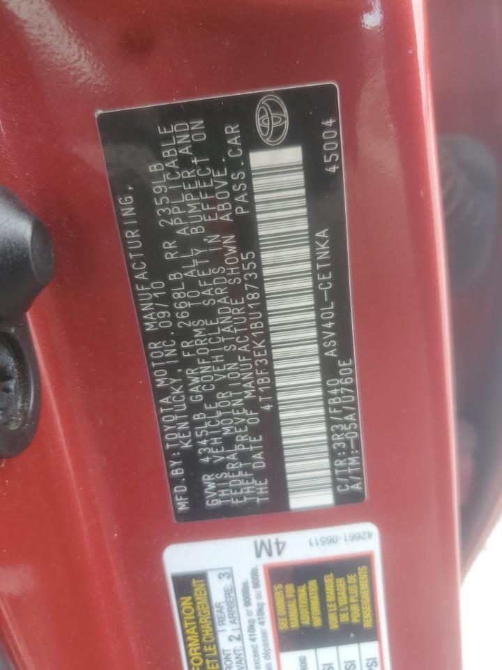 2011 TOYOTA CAMRY