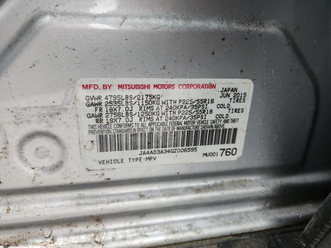2016 MITSUBISHI outlander