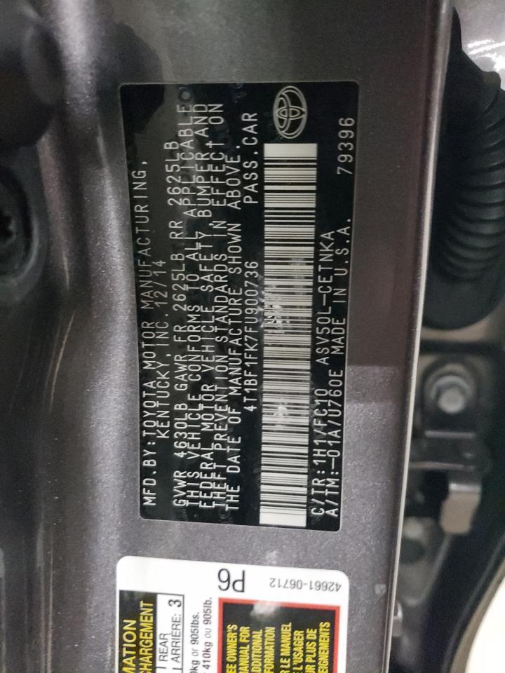 2015 TOYOTA CAMRY