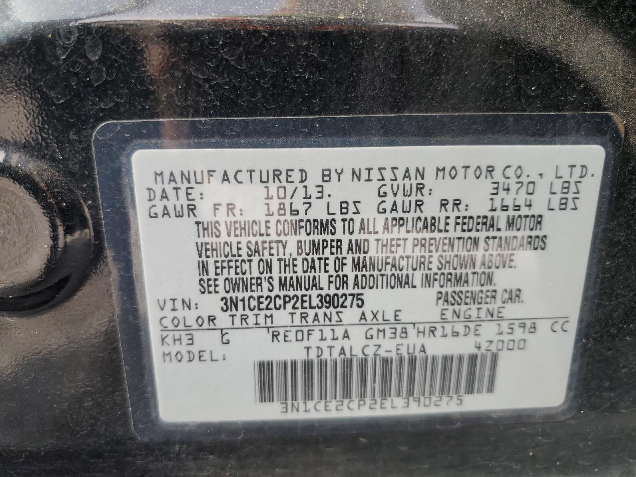 2014 NISSAN Versa Note