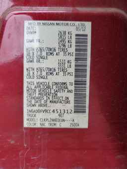 2012 NISSAN Frontier