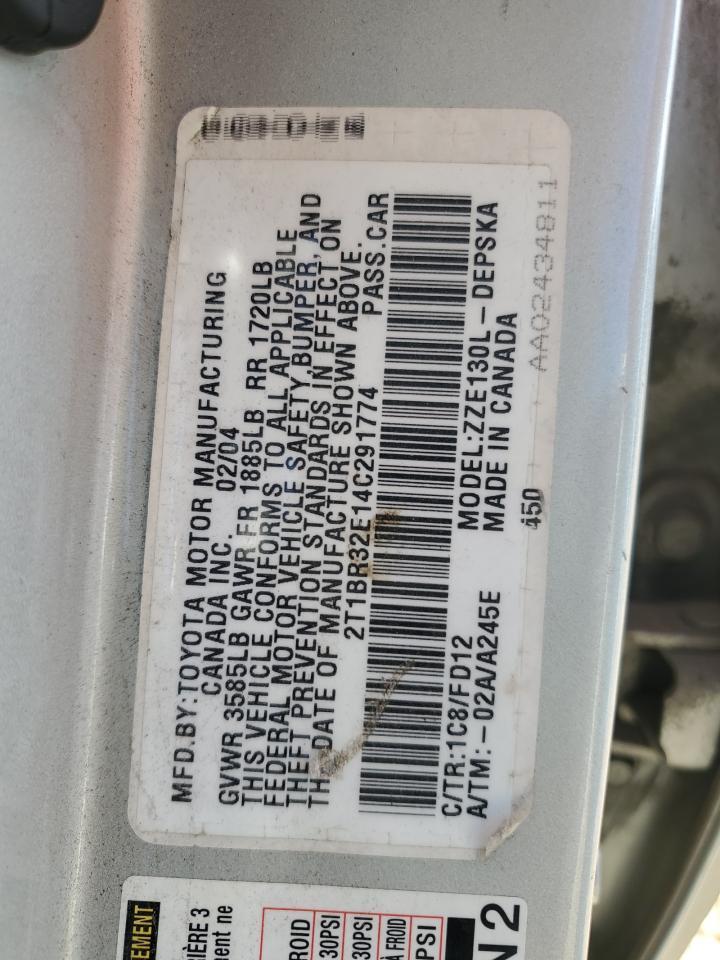 2004 TOYOTA COROLLA