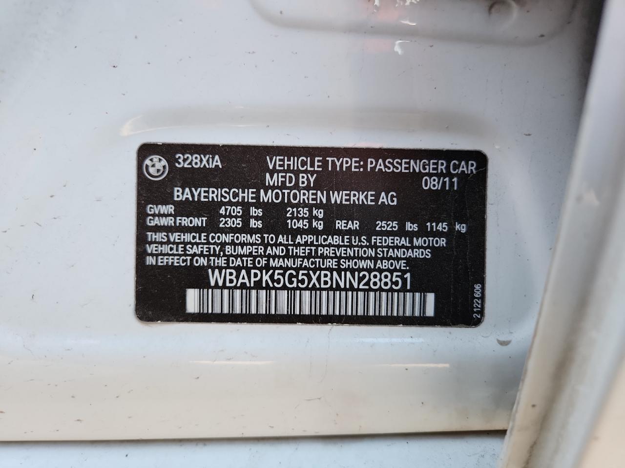 2011 BMW 3 SERIES