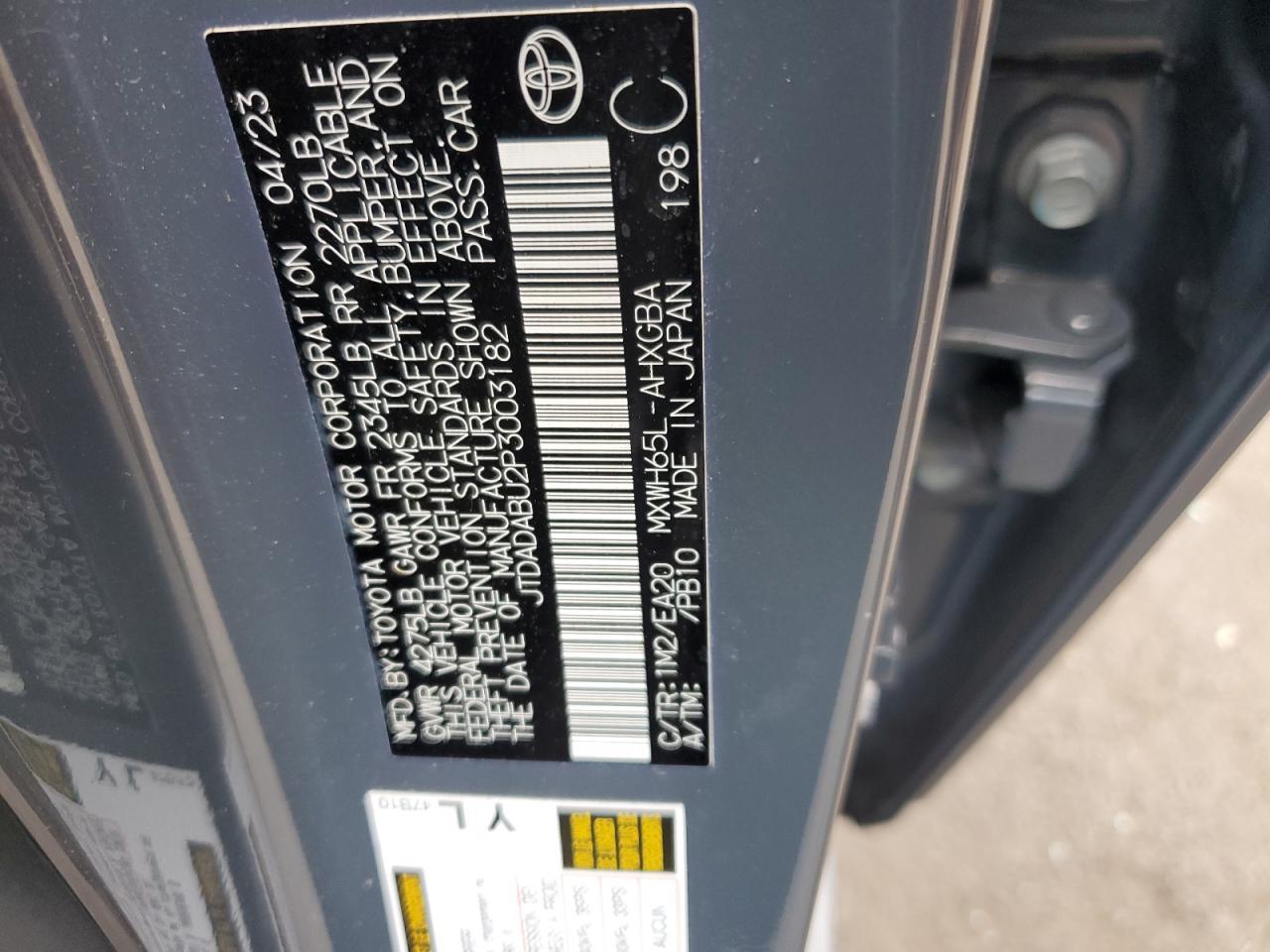 2023 TOYOTA PRIUS