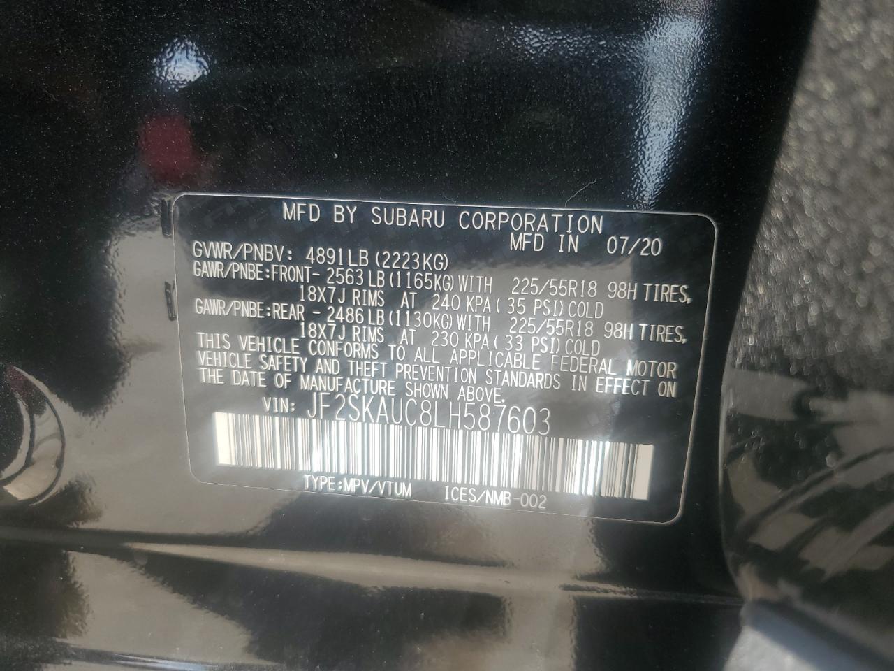 2020 SUBARU FORESTER