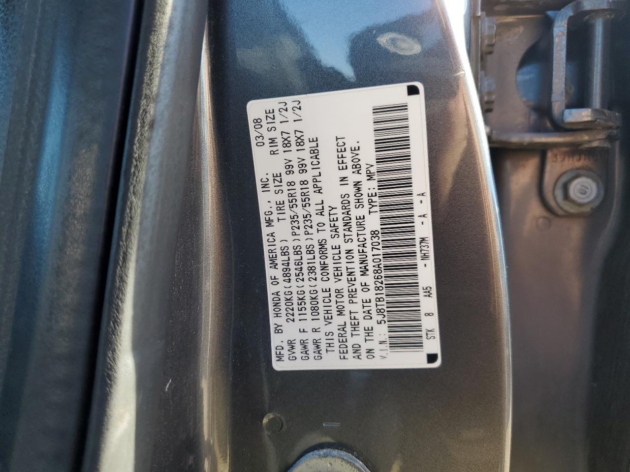 2008 ACURA RDX