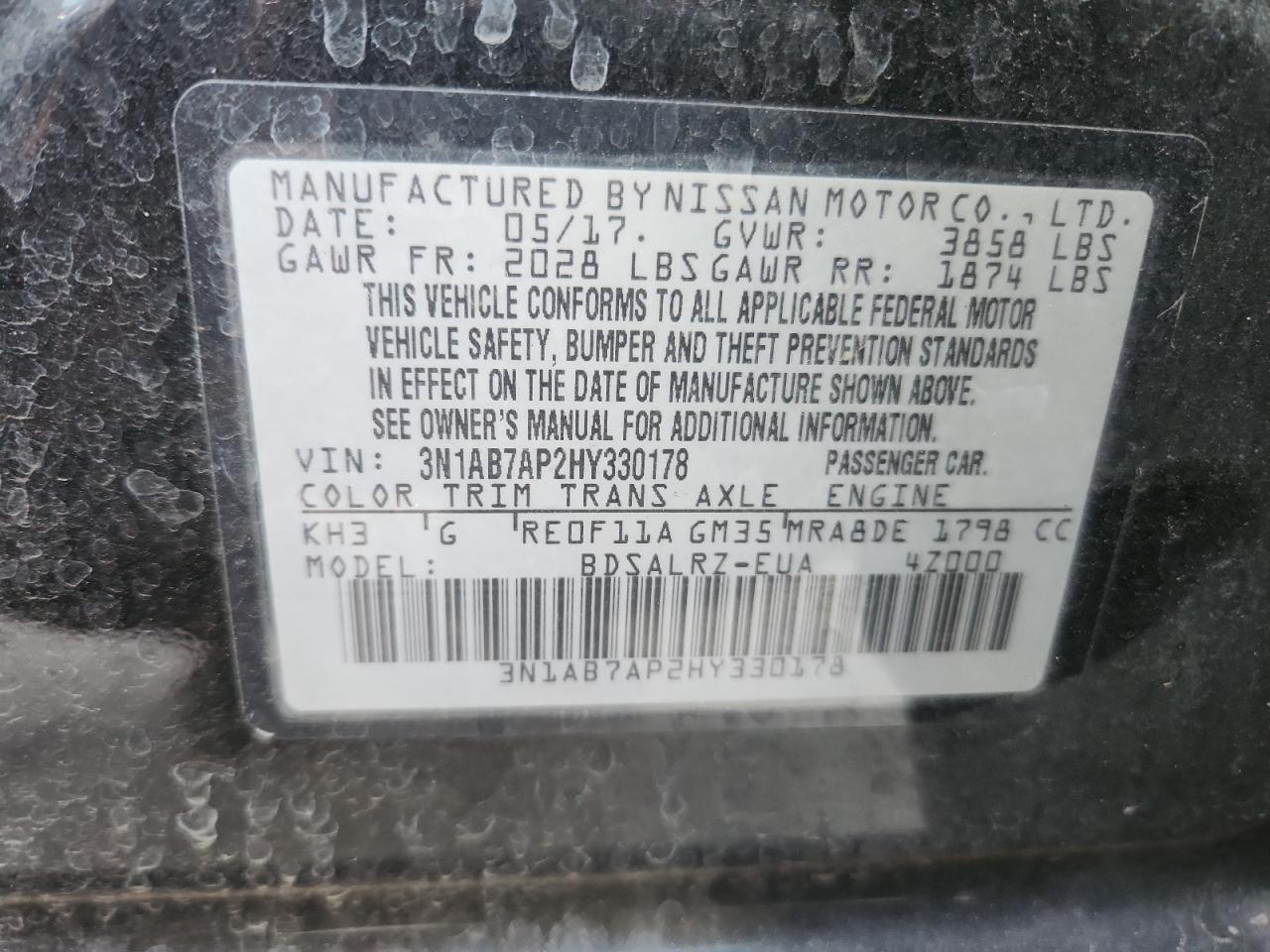 2017 NISSAN SENTRA