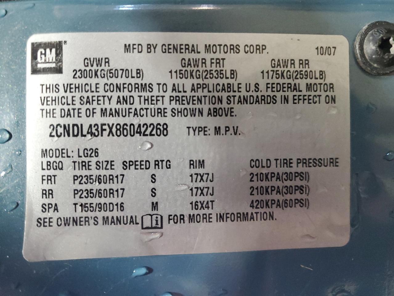 2008 CHEVROLET EQUINOX