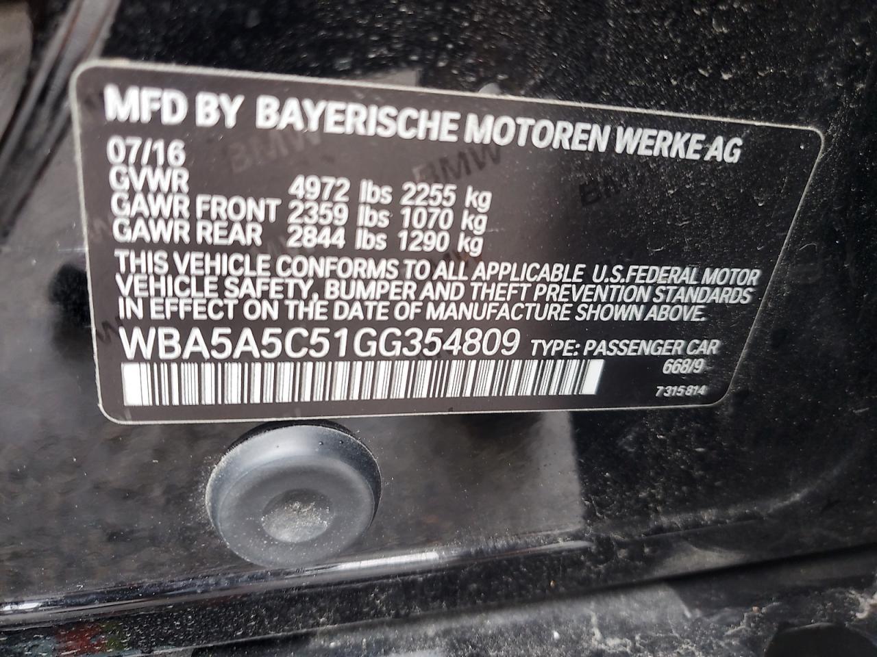 2016 BMW 5 series