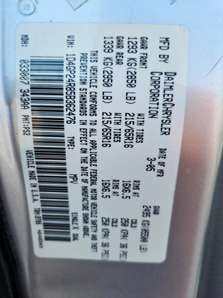 2005 DODGE GRAND CARAVAN