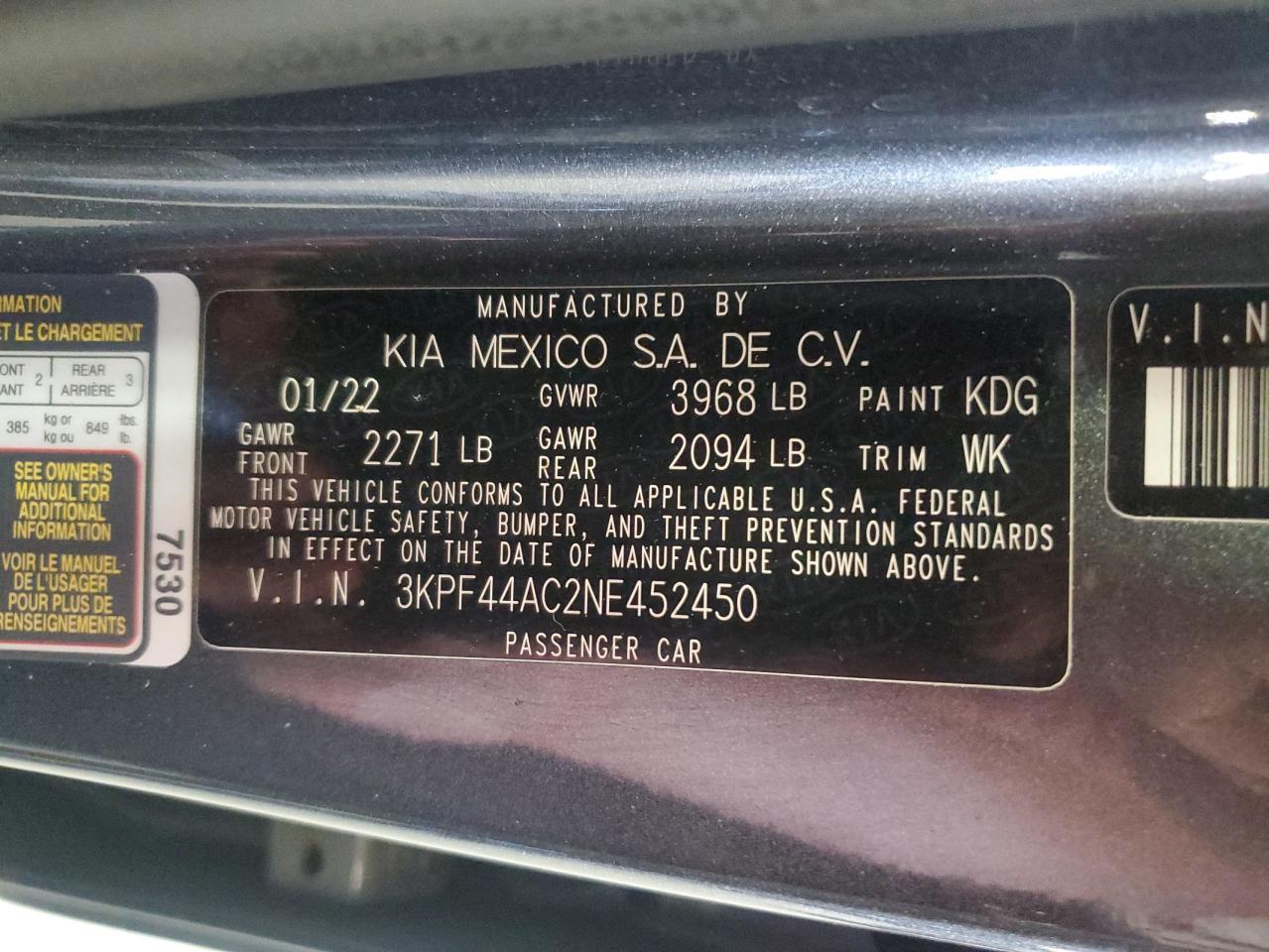2022 KIA FORTE