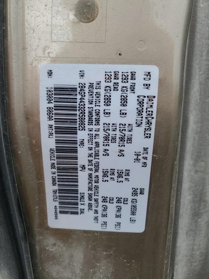 2002 DODGE GRAND CARAVAN