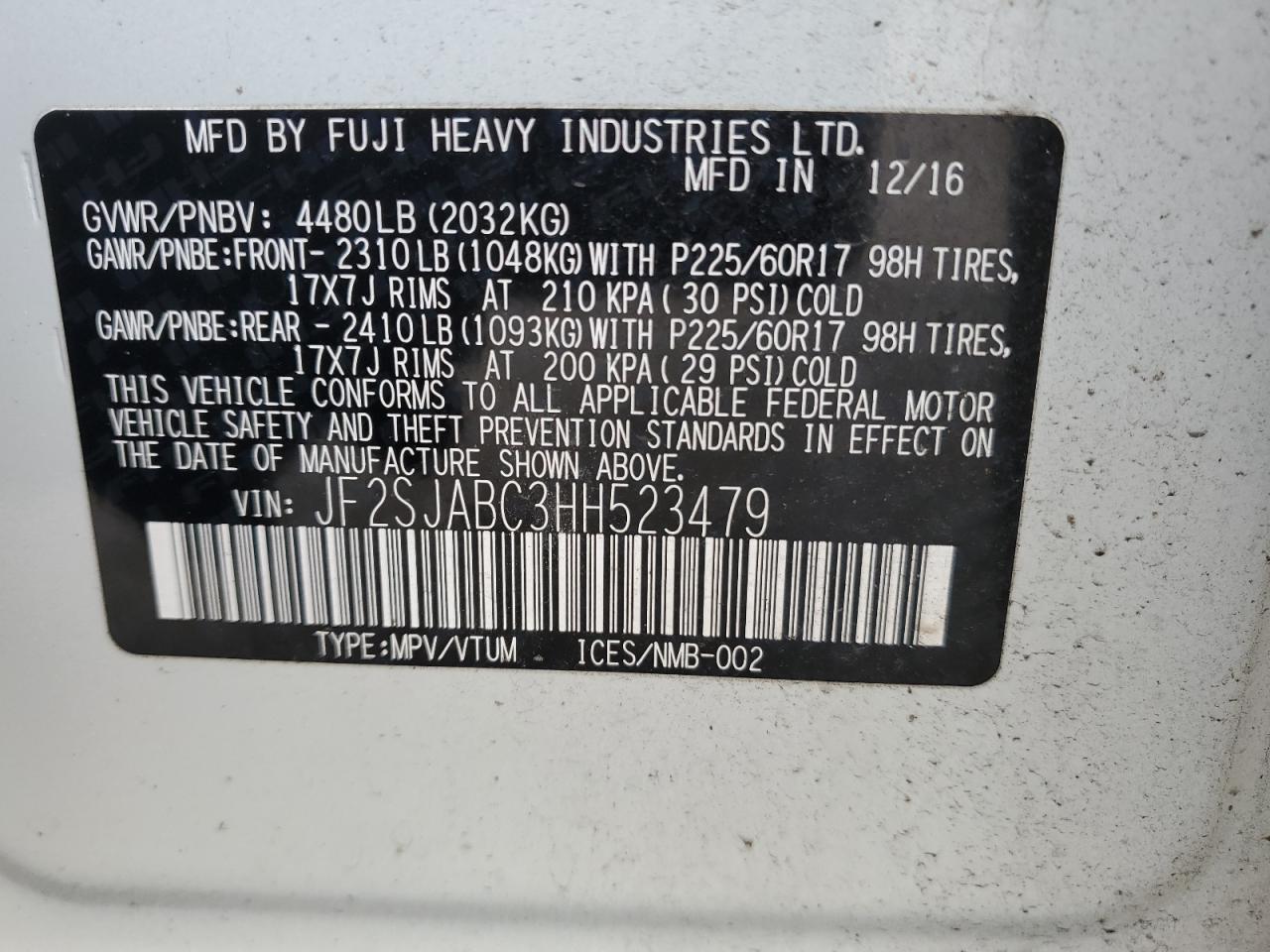 2017 SUBARU FORESTER