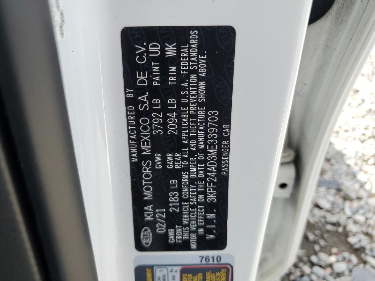 2021 KIA FORTE