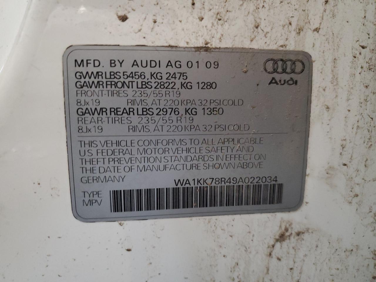 2009 AUDI Q5