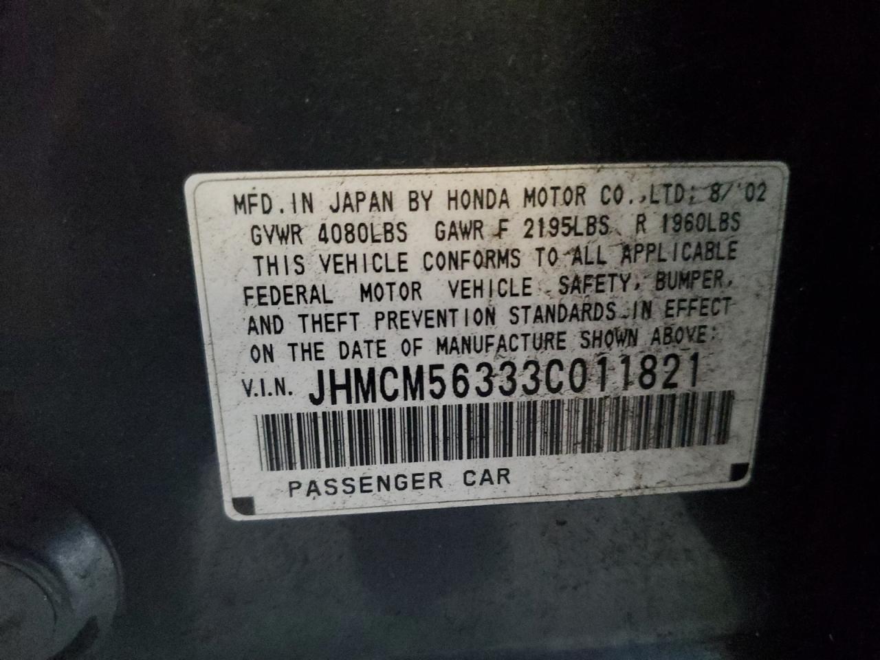 2004 HONDA ACCORD