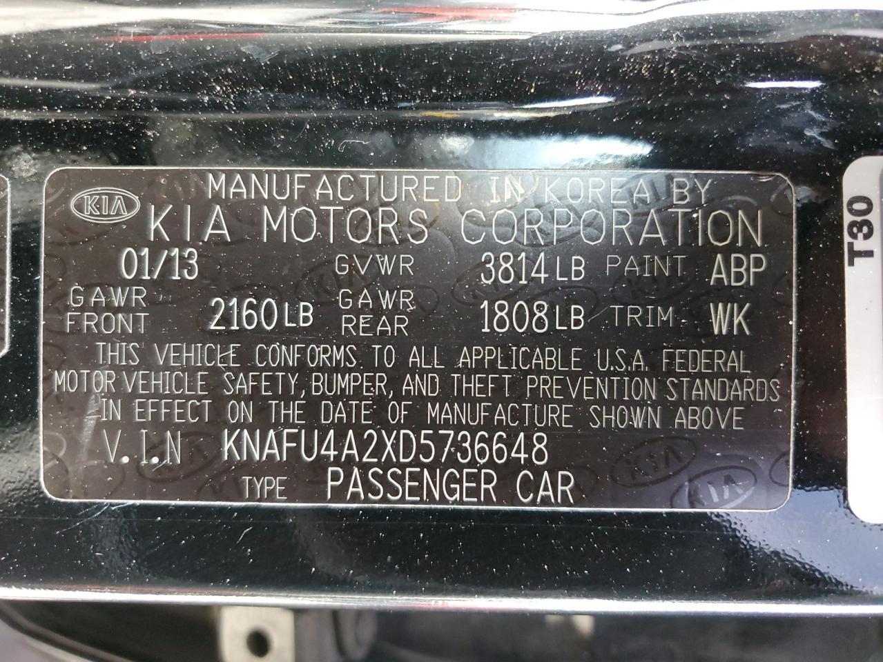 2013 KIA FORTE