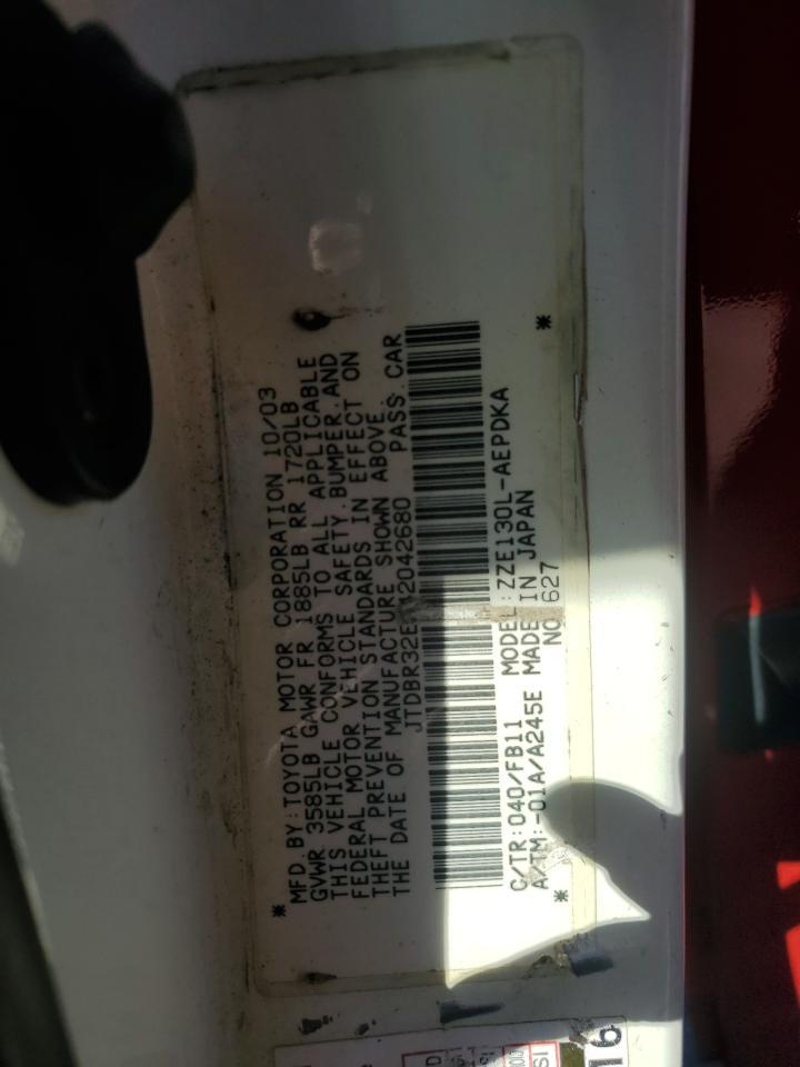 2004 TOYOTA COROLLA