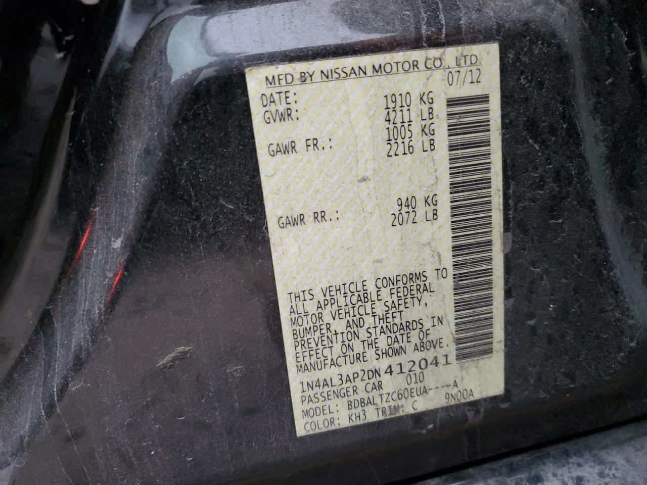 2013 NISSAN ALTIMA