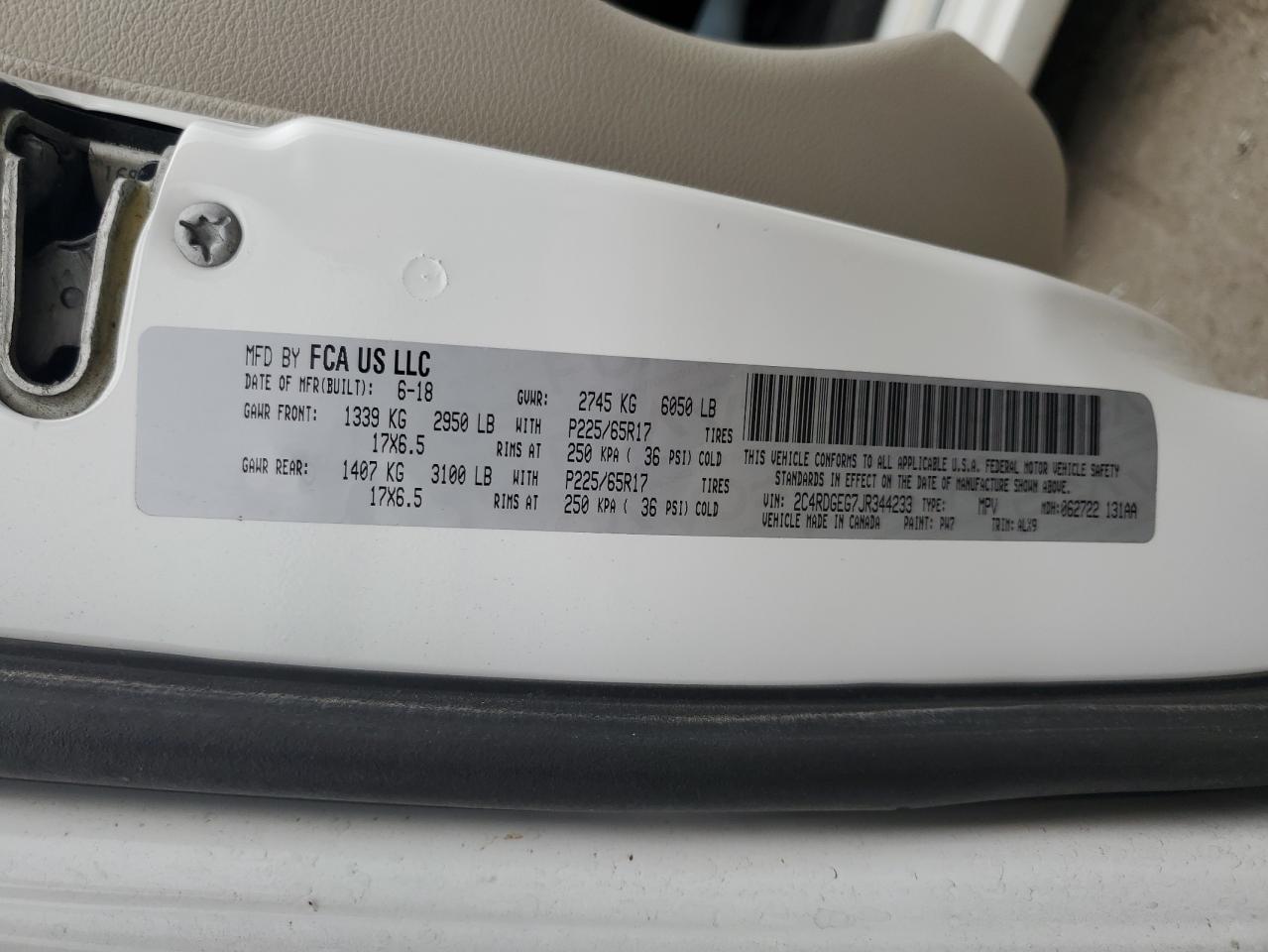 2018 DODGE GRAND CARAVAN