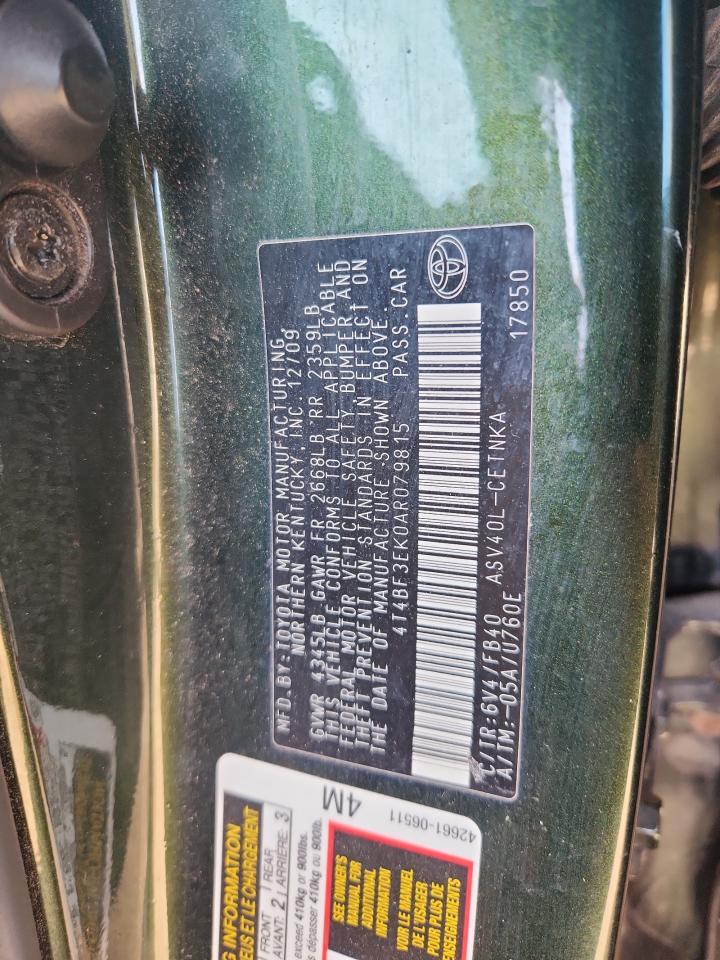 2010 TOYOTA CAMRY