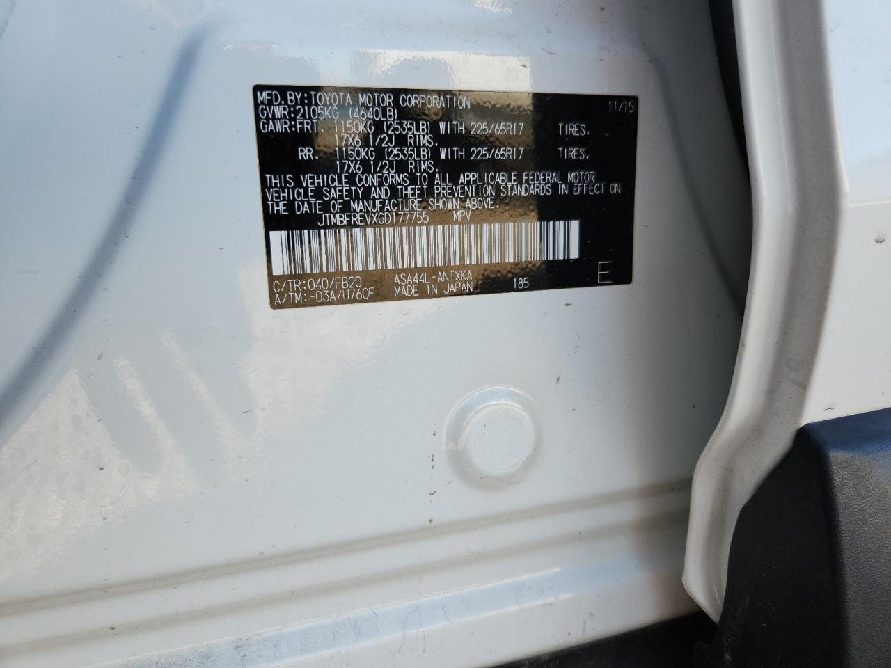 2016 TOYOTA RAV4
