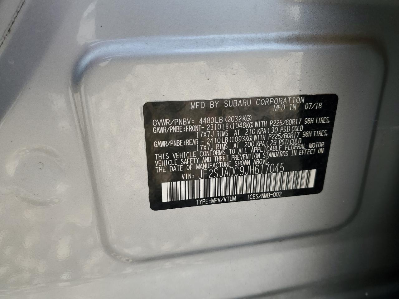 2018 SUBARU FORESTER