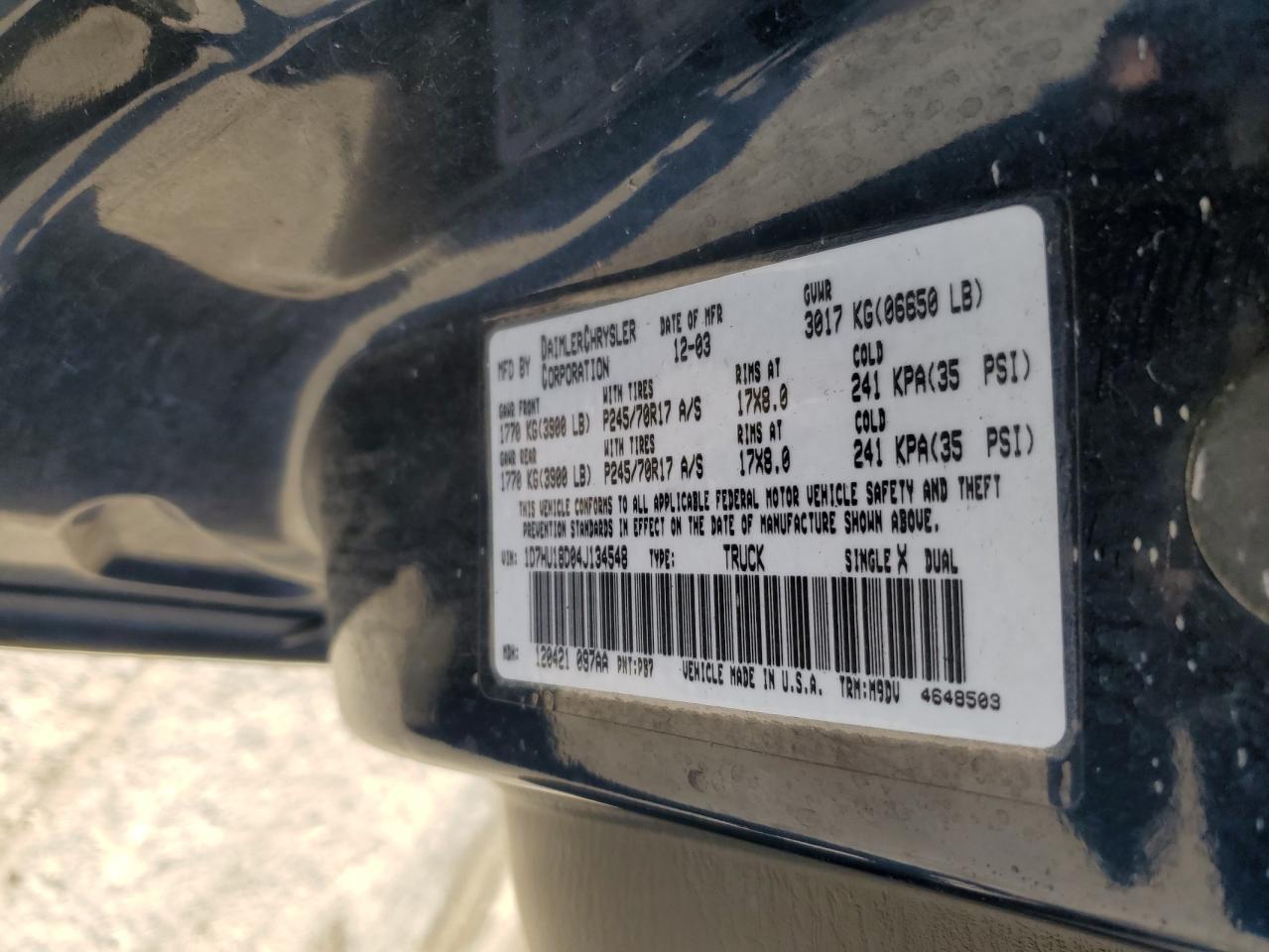 2004 DODGE RAM 1500