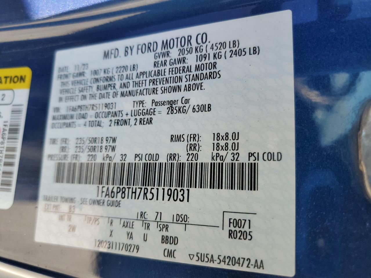 2024 FORD MUSTANG