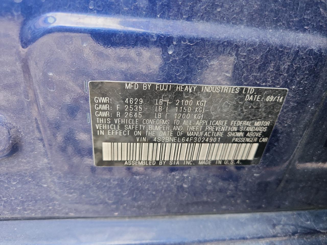 2015 SUBARU Legacy