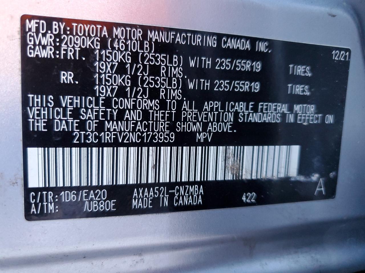 2022 TOYOTA RAV4