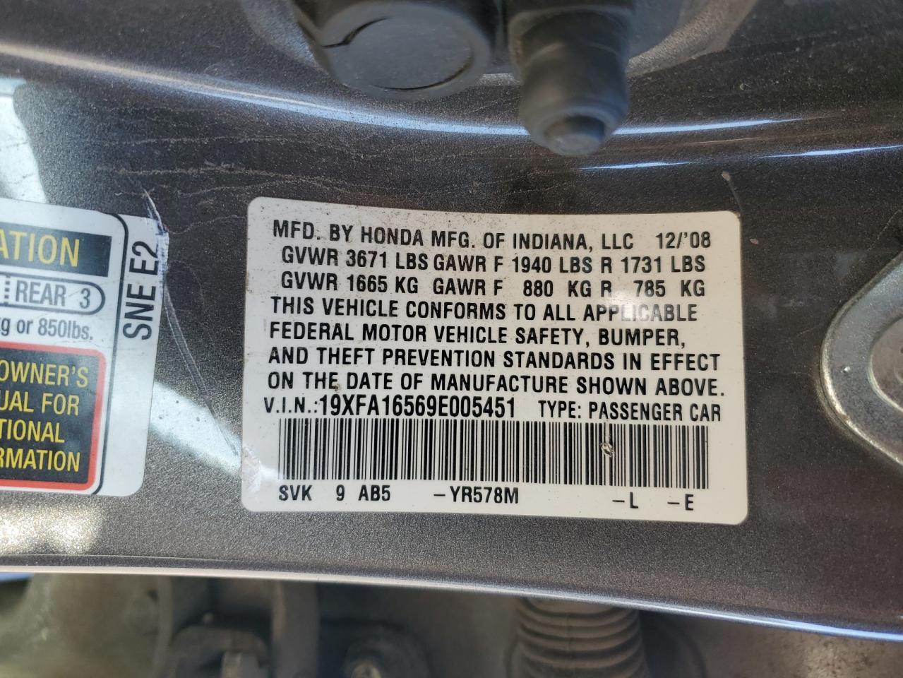 2009 HONDA CIVIC