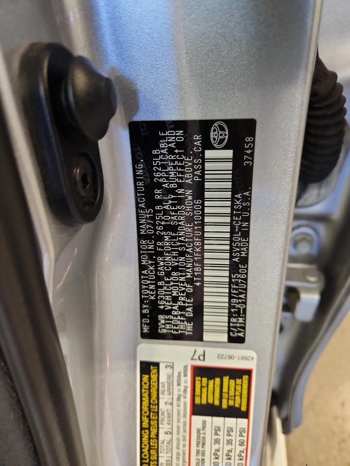 2015 TOYOTA CAMRY
