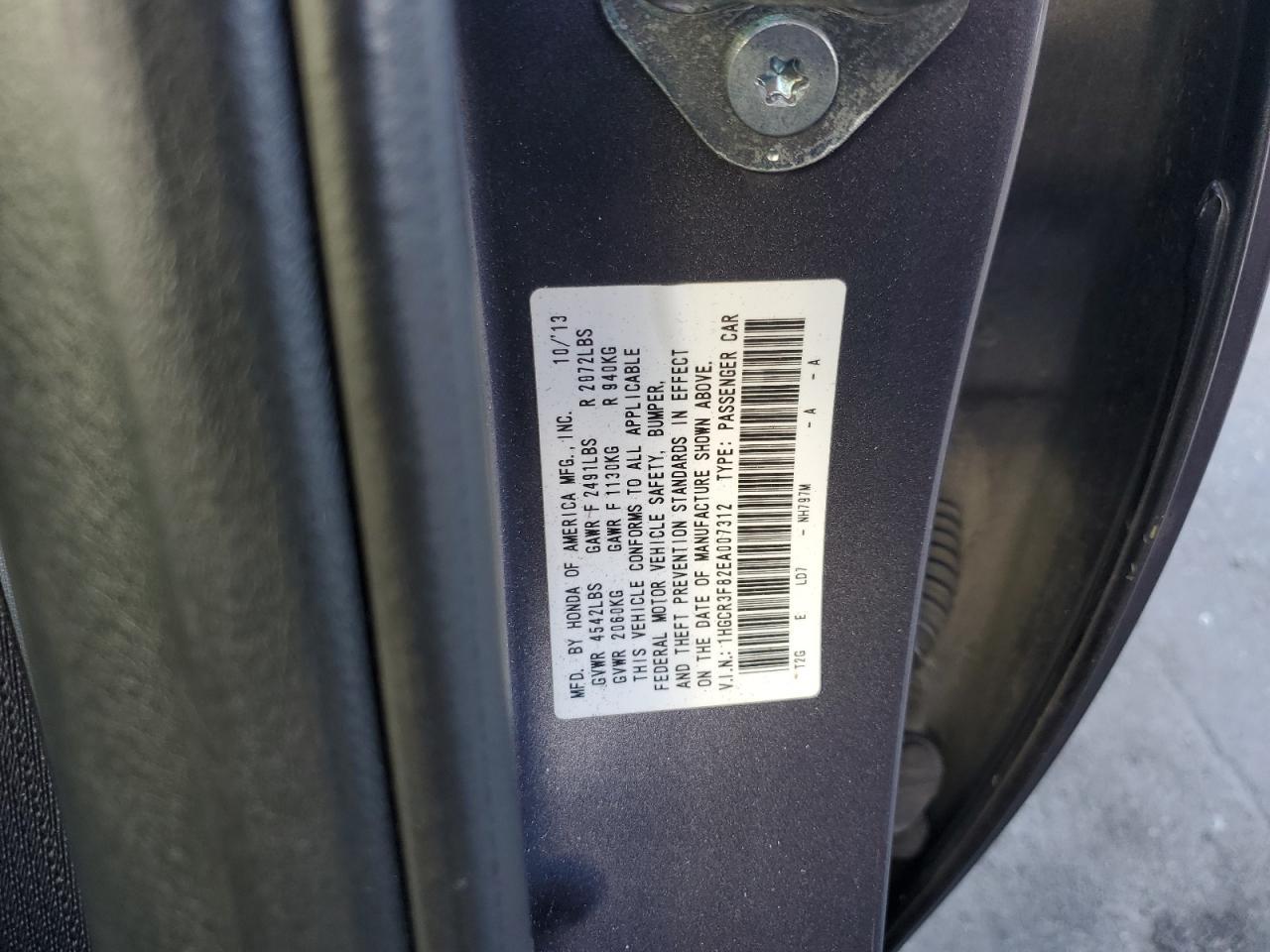 2014 HONDA ACCORD