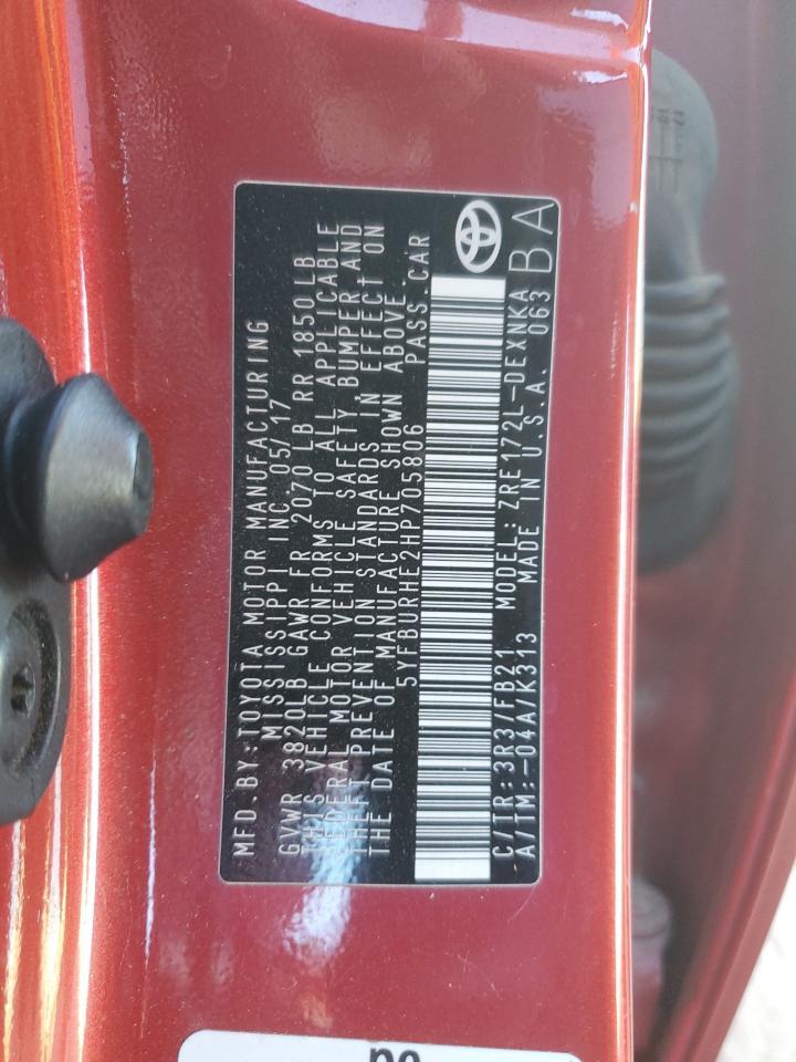 2017 TOYOTA COROLLA