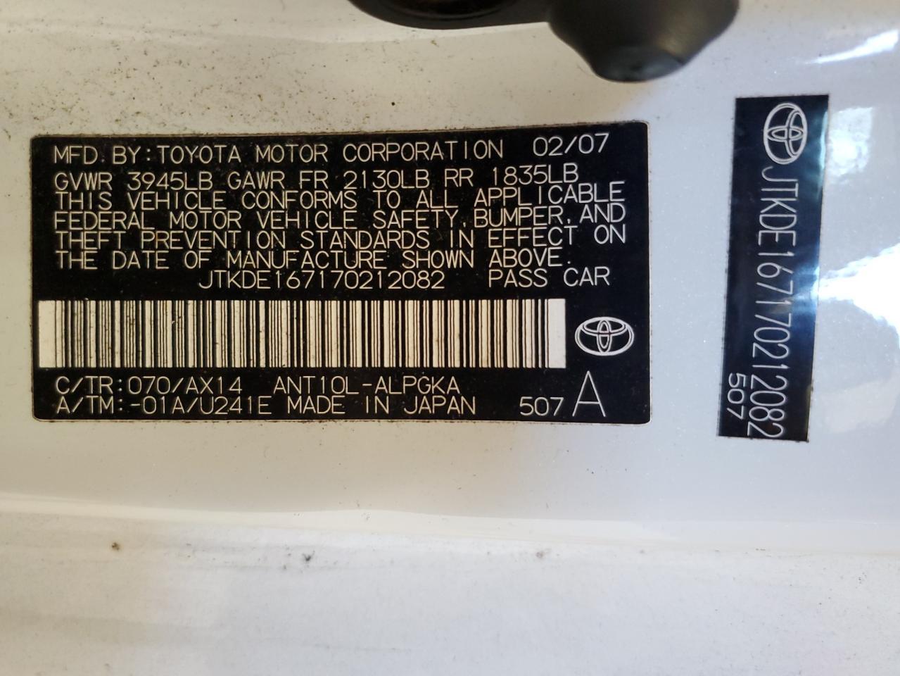 2007 TOYOTA SCION
