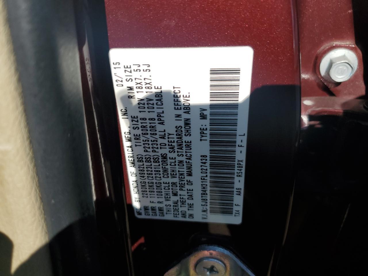 2015 ACURA RDX