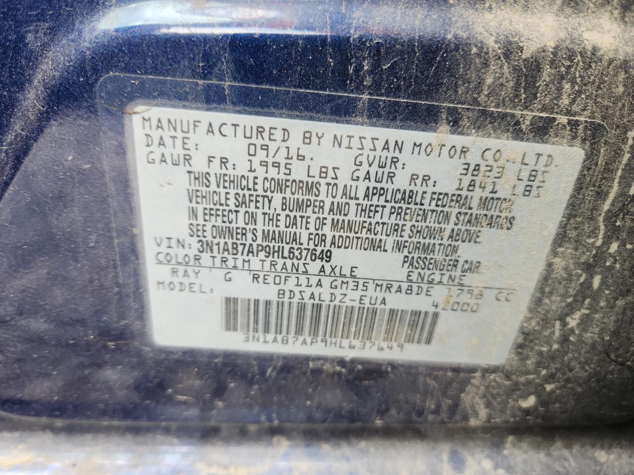 2017 NISSAN SENTRA