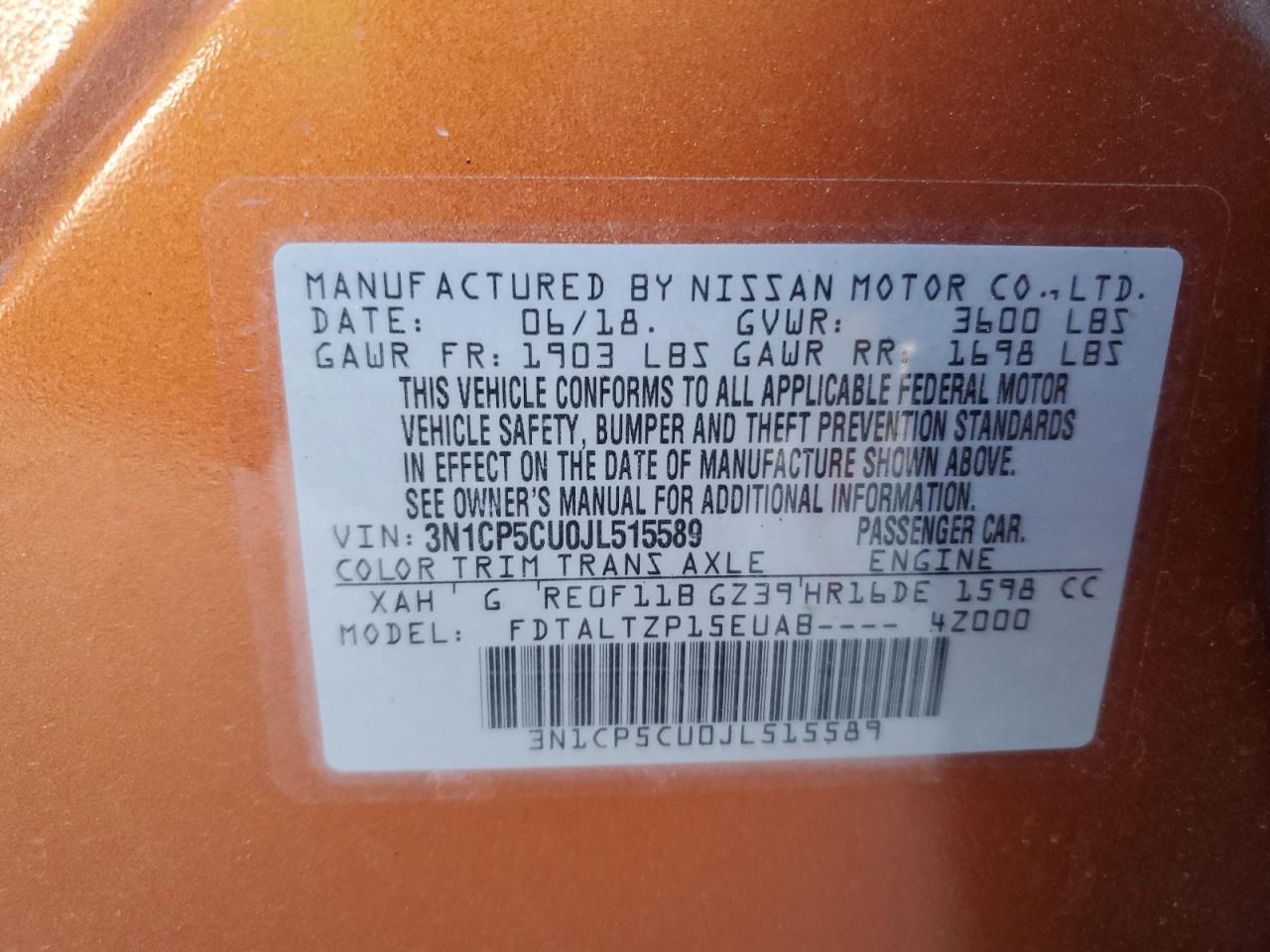 2018 NISSAN KICKS
