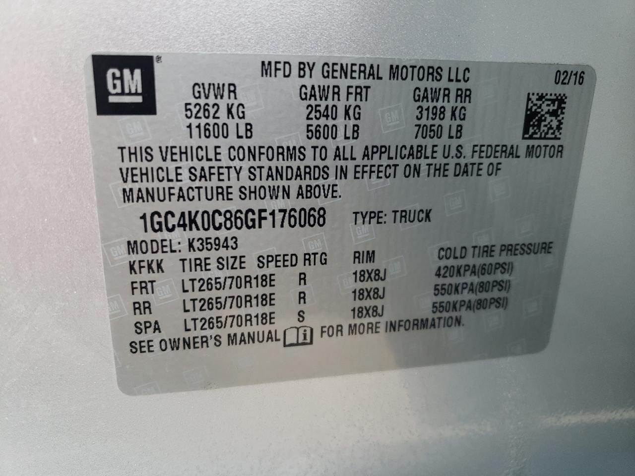 2016 CHEVROLET Silverado 3500