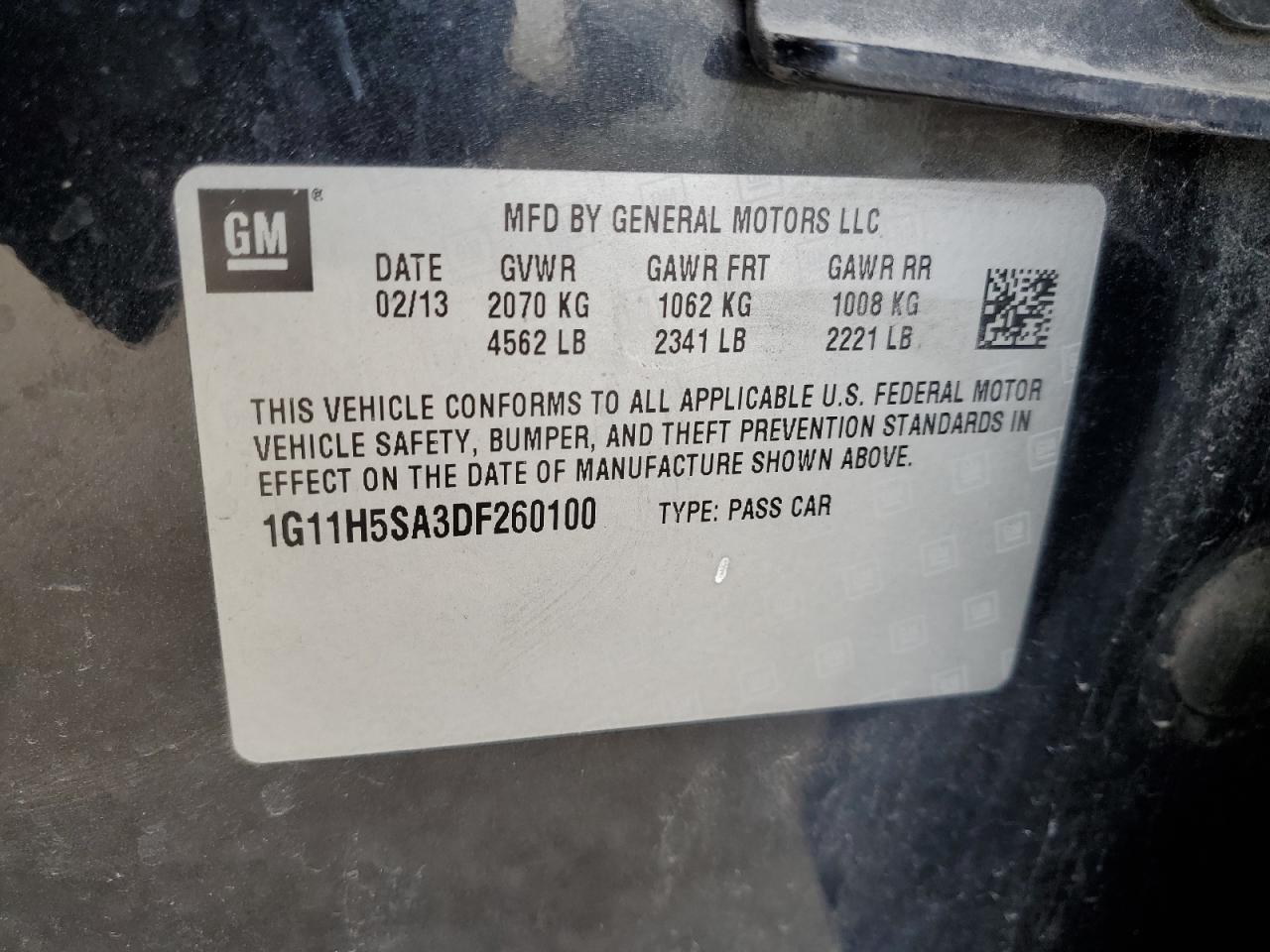 2013 CHEVROLET MALIBU