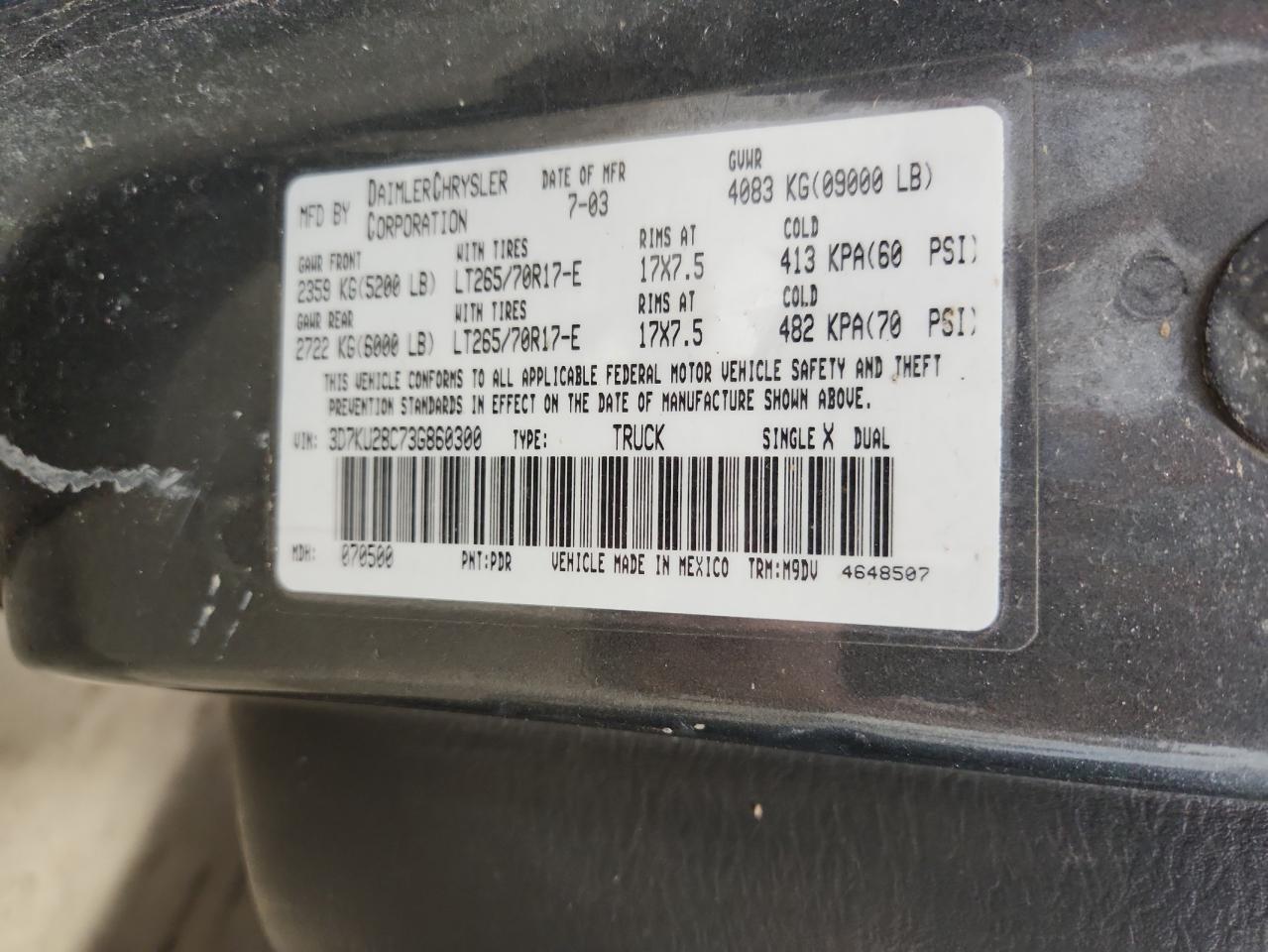 2003 DODGE Ram 2500