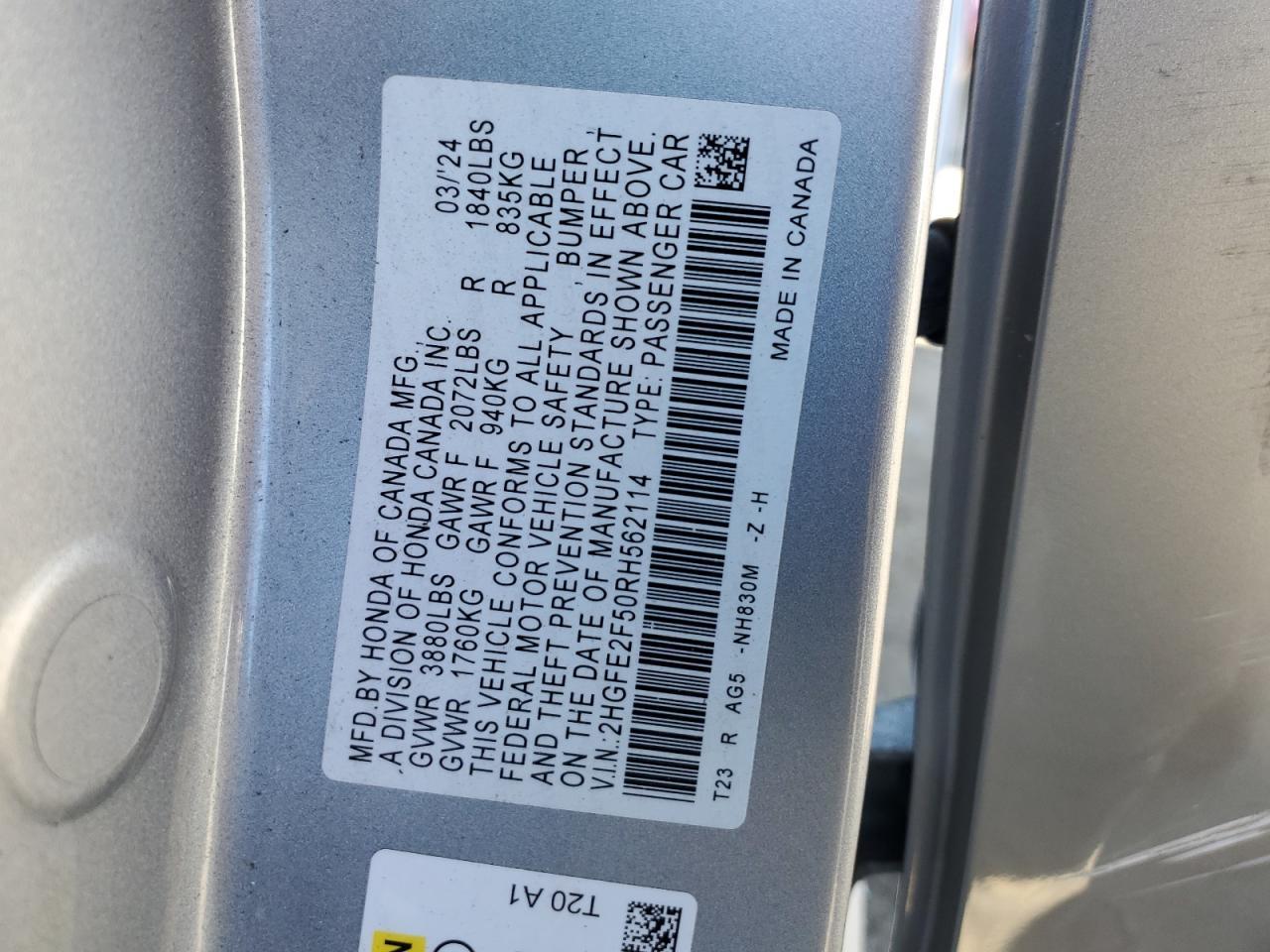 2024 HONDA CIVIC