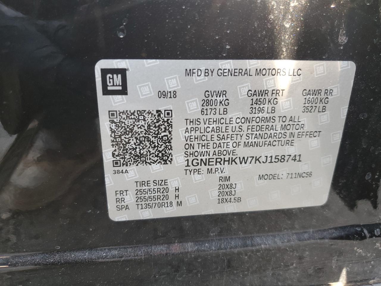 2019 CHEVROLET TRAVERSE