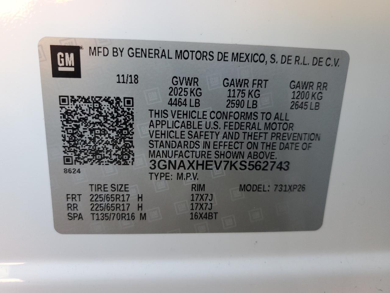 2019 CHEVROLET EQUINOX