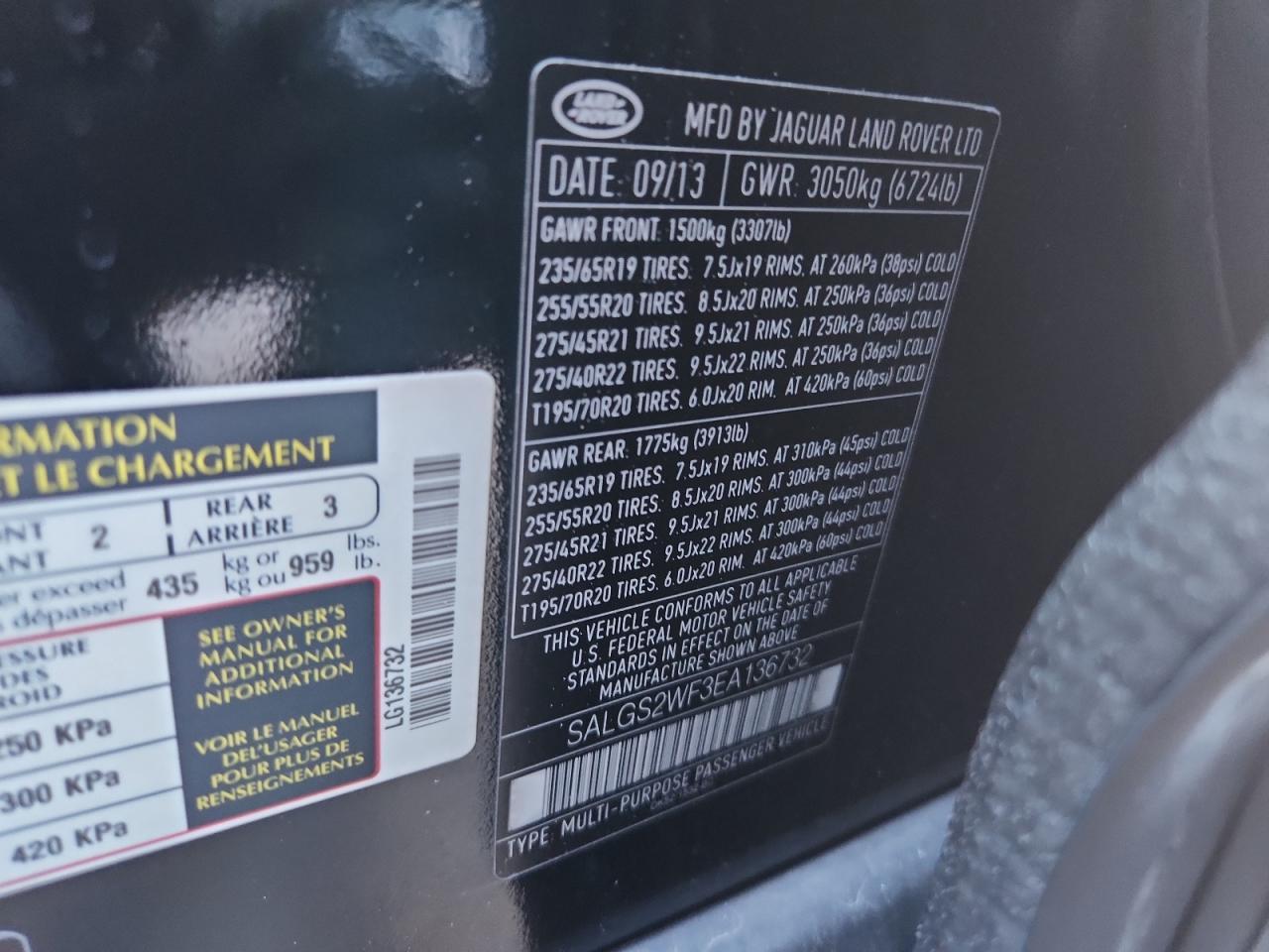 2014 LAND ROVER RANGE ROVER