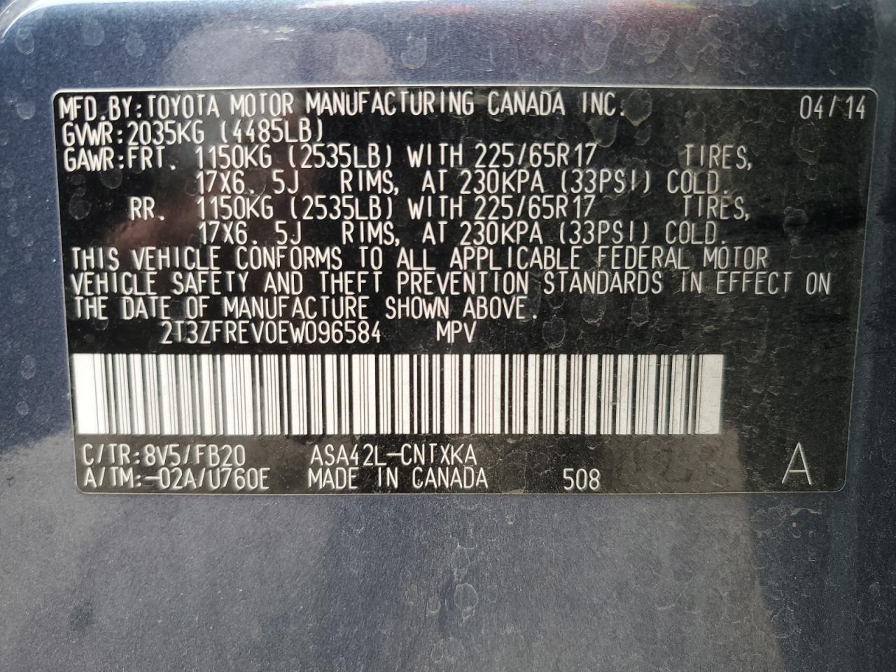2014 TOYOTA RAV4