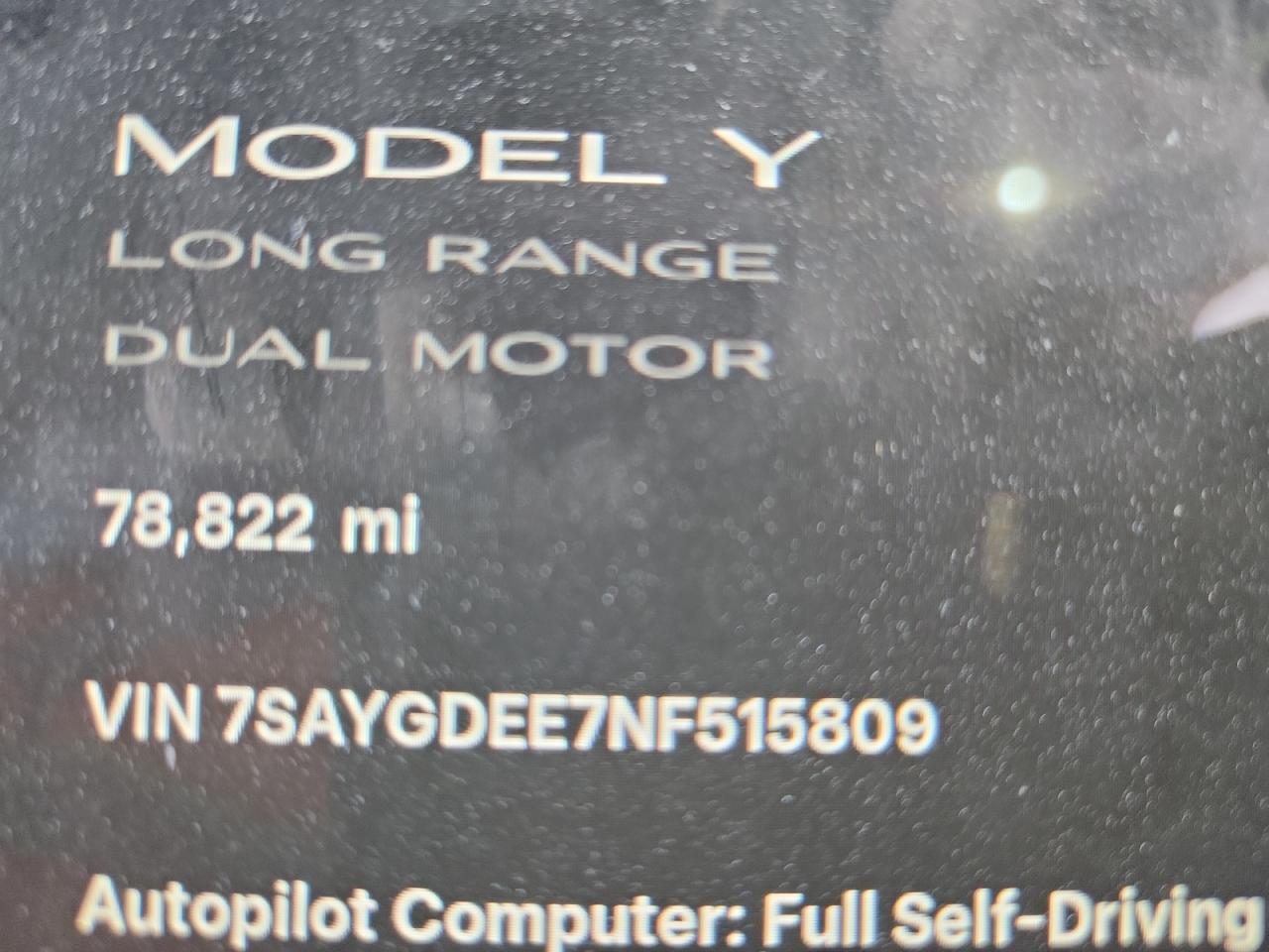 2022 TESLA MODEL Y