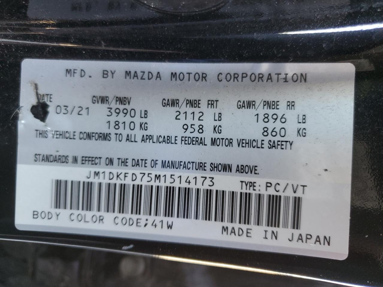 2021 MAZDA CX-3