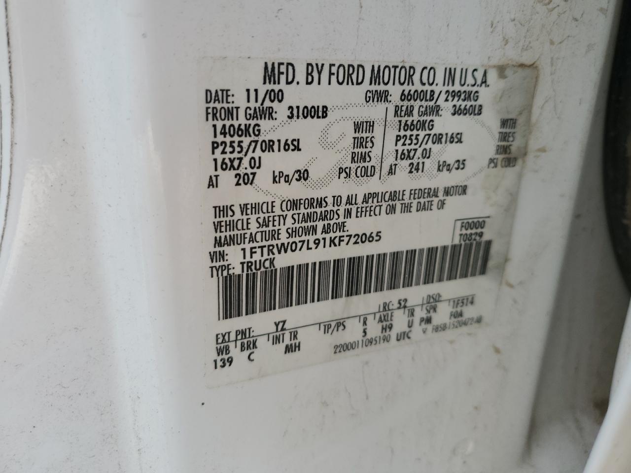 2001 FORD F-150
